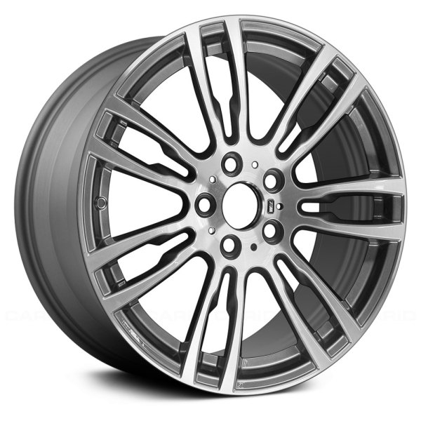 Replace® - 19 x 8.5 7 V-Spoke Machined and Medium Charcoal Metallic Alloy Factory Wheel (Remanufactured)