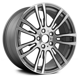 Replace® - 7 V-Spoke Machined and Medium Charcoal Metallic 19x8.5 Alloy Factory Wheel - Remanufactured