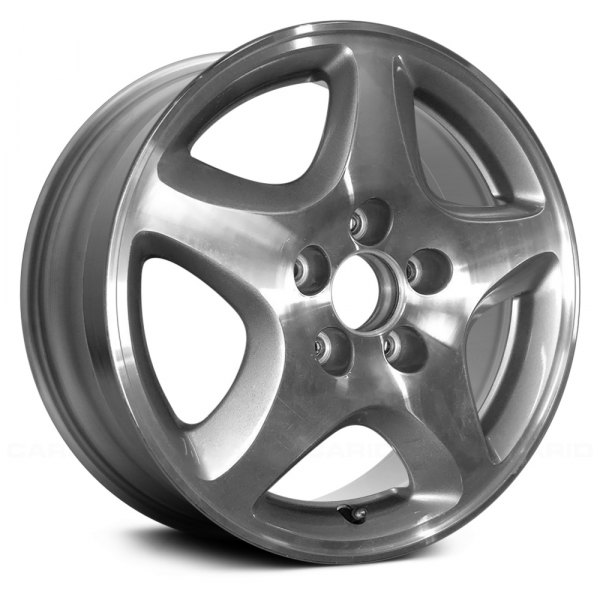 Replace® - 16 x 6.5 5-Spoke Machined with Medium Metallic Gray Text Alloy Factory Wheel (Remanufactured)