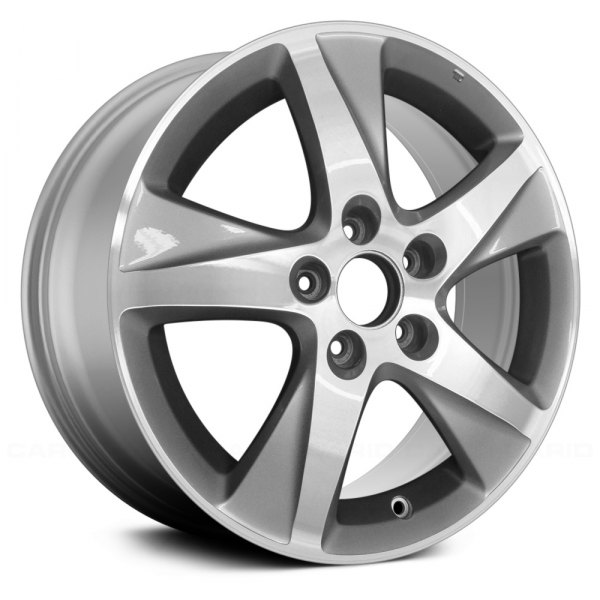 Replace® - 17 x 7.5 5-Spoke Machined and Medium Silver Metallic Alloy Factory Wheel (Remanufactured)