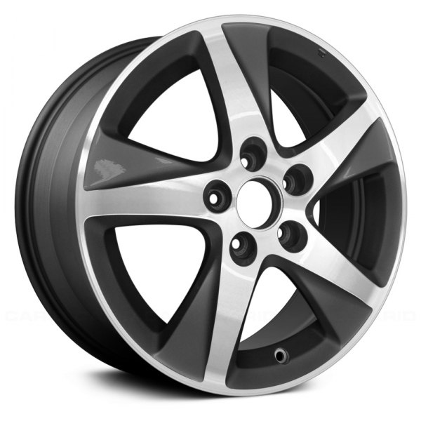 Replace® - 17 x 7.5 5-Spoke Machined and Charcoal Alloy Factory Wheel (Remanufactured)