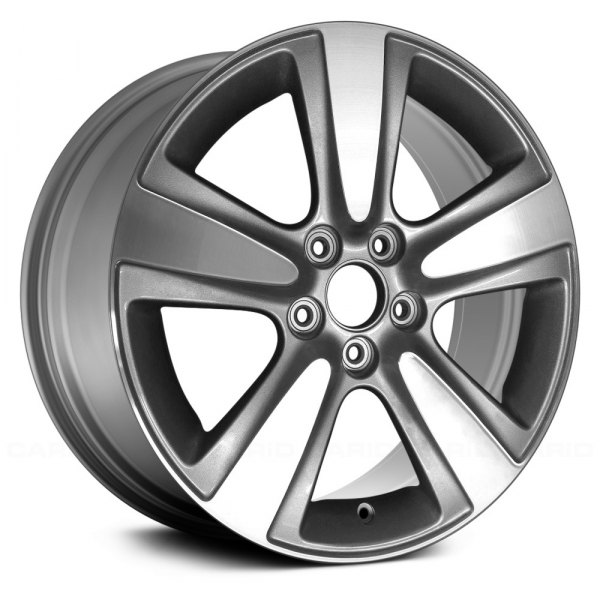 Replace® - 18 x 8 5-Spoke Machined and Medium Silver Metallic Textured Alloy Factory Wheel (Remanufactured)