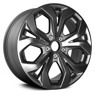Replace® - 5 V-Spoke Slow Machined and Dark Silver 18x7.5 Alloy Factory Wheel - Remanufactured