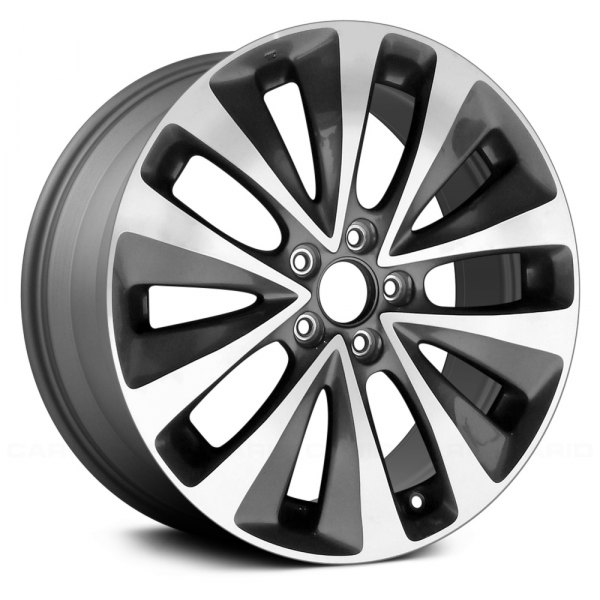 Replace® - 19 x 8 5 V-Spoke Medium Charcoal Metallic Textured Machined Alloy Factory Wheel (Remanufactured)