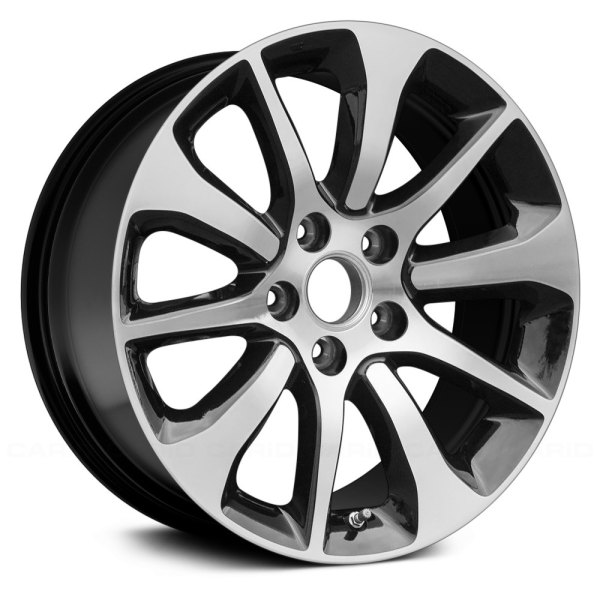 Replace® - 17 x 7.5 10 Alternating-Spoke Machined and Black Alloy Factory Wheel (Remanufactured)