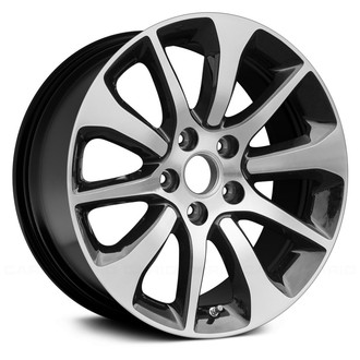 Replace® - 10 Alternating-Spoke Machined and Black 17x7.5 Alloy Factory Wheel - Remanufactured