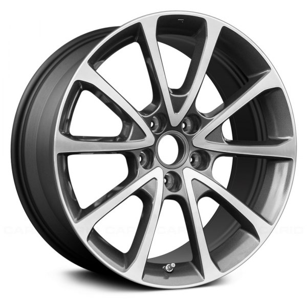 Replace® - 18 x 7.5 5 V-Spoke Machined and Charcoal Alloy Factory Wheel (Factory Take Off)