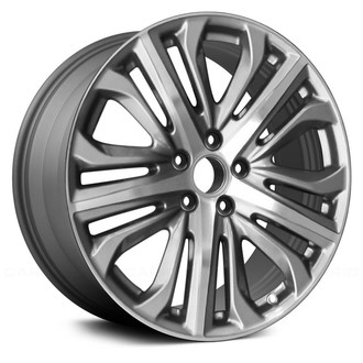 Replace® - 15 Alternating-Spoke Slow Machined and Medium Charcoal Metallic 19x8 Alloy Factory Wheel - Remanufactured