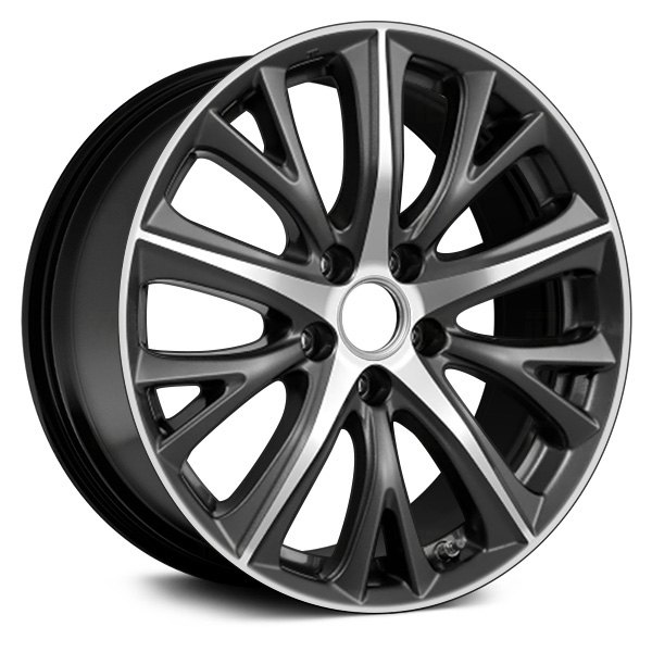 Replace® - 18 x 7.5 10 Alternating-Spoke Black Alloy Factory Wheel (Remanufactured)