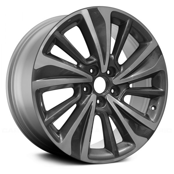 Replace® - 20 x 8 10 Spiral-Spoke Machined and Charcoal Alloy Factory Wheel (Factory Take Off)