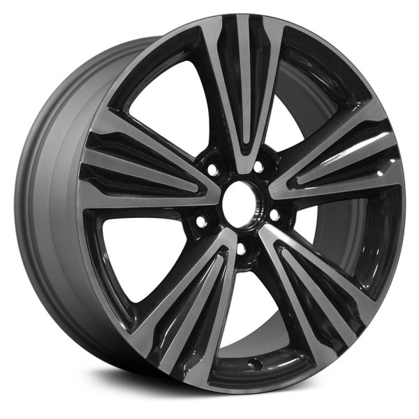 Replace® - 18 x 8 5-Spoke Machined and Dark Charcoal Metallic Alloy Factory Wheel (Remanufactured)