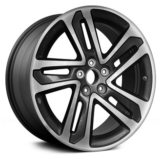 Replace® - 5 Double Spiral-Spoke Machined and Medium Charcoal 20x8 Alloy Factory Wheel - Remanufactured