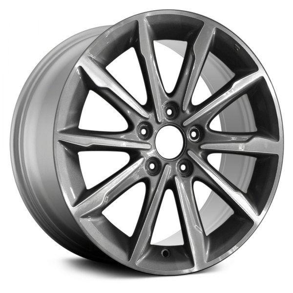 Replace® - 17 x 7.5 10 Turbine-Spoke Machined and Dark Silver Alloy Factory Wheel (Remanufactured)