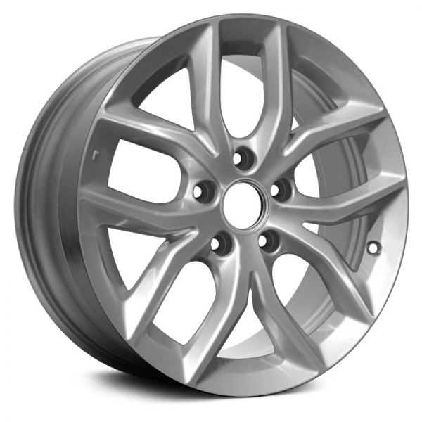 Replace® - 17 x 7 5 V-Spoke Machined Medium Silver Sparkle Alloy Factory Wheel (Remanufactured)