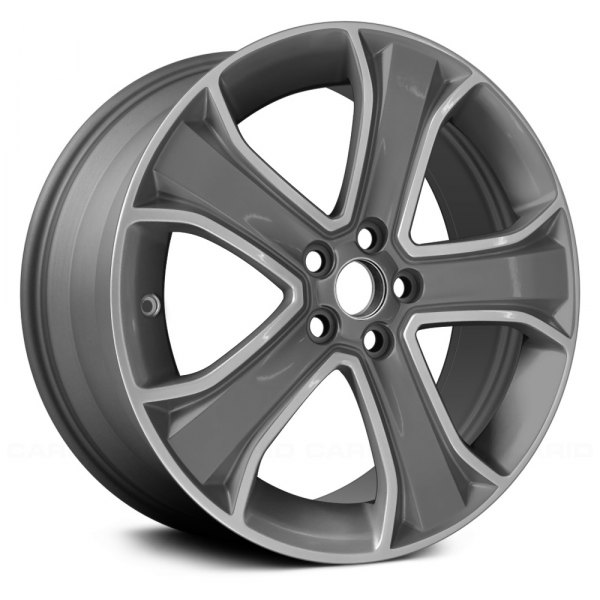 Replace® - 20 x 9.5 5-Spoke Machined and Medium Charcoal Alloy Factory Wheel (Remanufactured)