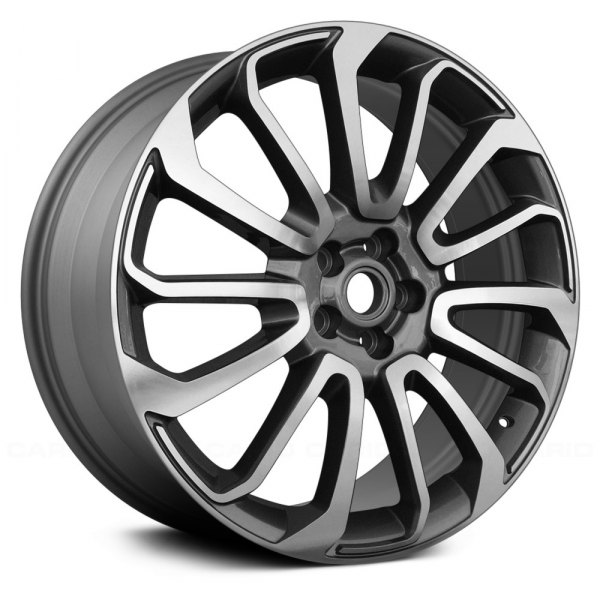 Replace® - 22 x 9.5 14 Spiral-Spoke Polished and Charcoal Metallic Alloy Factory Wheel (Remanufactured)