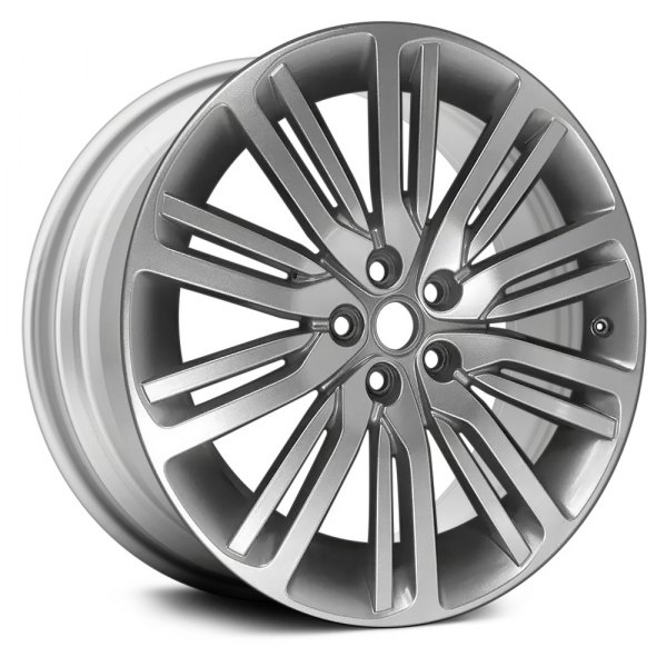 Replace® - 21 x 9.5 10 Double I-Spoke Bright Silver Metallic Alloy Factory Wheel (Remanufactured)