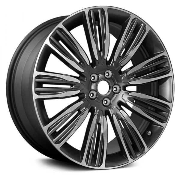 Replace® - 22 x 9 9 V-Spoke Machined and Dark Charcoal Alloy Factory Wheel (Remanufactured)