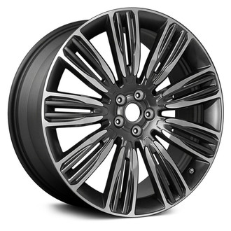 Replace® - 9 V-Spoke Machined and Dark Charcoal 22x9 Alloy Factory Wheel - Remanufactured