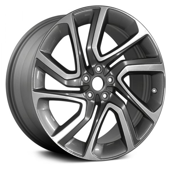 Replace® - 21 x 9.5 10 Spiral-Spoke Machined and Medium Charcoal Alloy Factory Wheel (Remanufactured)