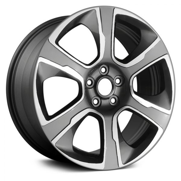 Replace® - 21 x 9.5 6 Turbine-Spoke Machined and Charcoal Metallic Alloy Factory Wheel (Remanufactured)