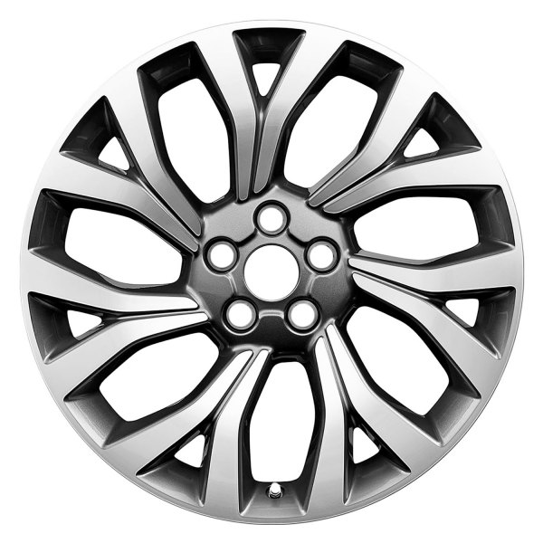 Replace® - 21 x 9.5 14 Spiral-Spoke Machined Medium Charcoal Metallic Alloy Factory Wheel (Remanufactured)