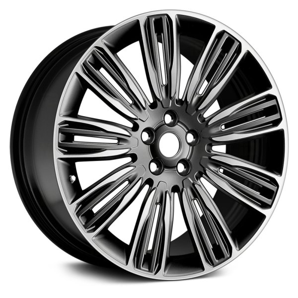 Replace® - 22 x 7 9 Double I-Spoke Machined Dark Charcoal Metallic Alloy Factory Wheel (Remanufactured)