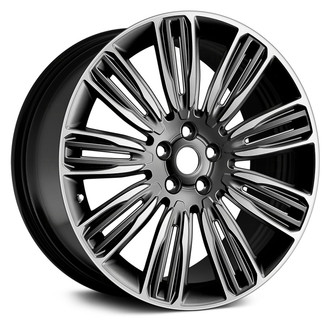 Replace® - 9 Double I-Spoke Machined Dark Charcoal Metallic 22x7 Alloy Factory Wheel - Remanufactured