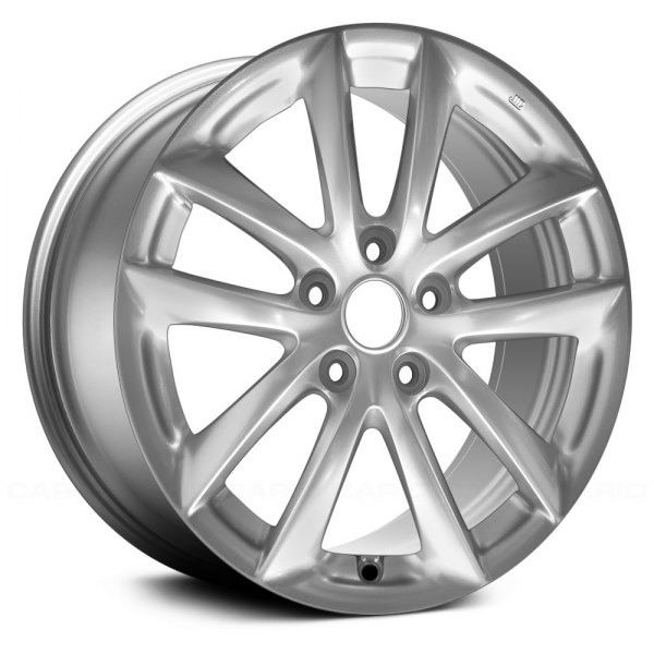 Replace® - 17 x 7.5 5 V-Spoke Light Smoked Hyper Silver Alloy Factory Wheel (Remanufactured)