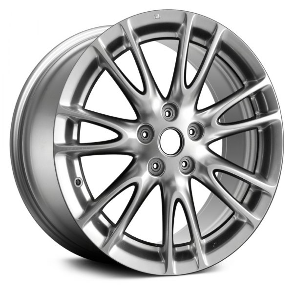 Replace® - 18 x 8.5 7 V-Spoke Hyper Silver Alloy Factory Wheel (Remanufactured)