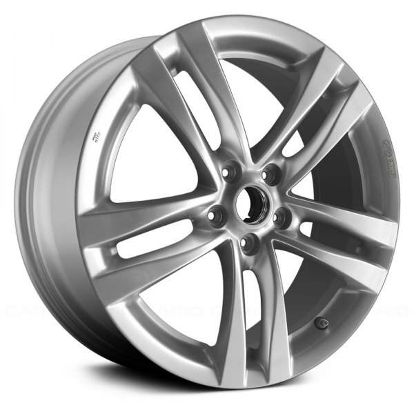 Replace® - 18 x 8 Double 5-Spoke Bright Sparkle Silver Full Face Alloy Factory Wheel (Remanufactured)