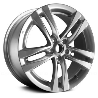 Replace® - Double 5-Spoke Light Smoked Hyper Silver Full Face 18x8.5 Alloy Factory Wheel - Remanufactured