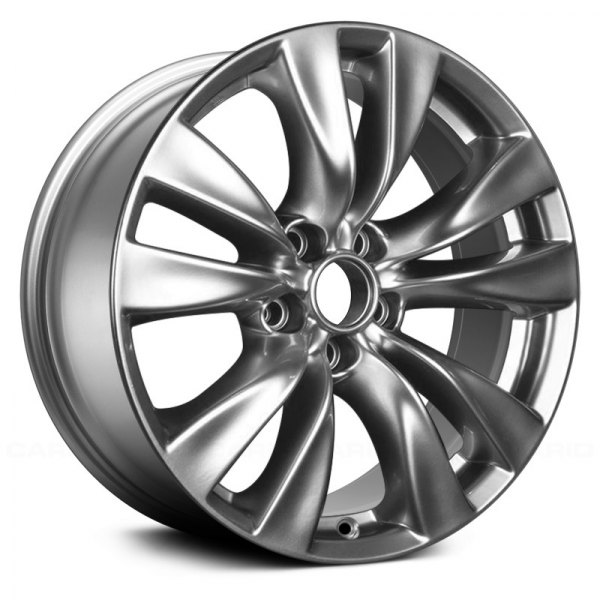 Replace® - 18 x 8 5 V-Spoke Bright Smoked Hyper Silver Alloy Factory Wheel (Remanufactured)