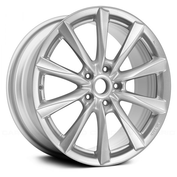 Replace® - 18 x 8.5 5 V-Spoke Sparkle Silver Metallic Alloy Factory Wheel (Remanufactured)