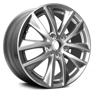 Replace® - 5 V-Spoke Machined and Medium Silver Metallic 17x7.5 Alloy Factory Wheel - Remanufactured