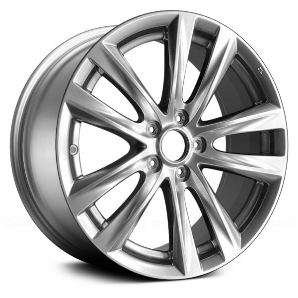 Replace® - 18 x 8 5 V-Spoke Bright Smoked Hyper Silver Alloy Factory Wheel (Remanufactured)