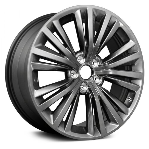 Replace® - 19 x 9 5 Double V-Spoke Machined and Dark Charcoal Alloy Factory Wheel (Remanufactured)