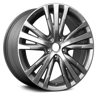 Replace® - 5 W-Spoke Machined and Medium Charcoal 19x8.5 Alloy Factory Wheel - Remanufactured