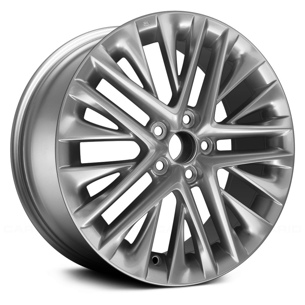 Replace® ALYLF035U77 - 5 Double V-Spoke Bright Hyper Silver Full Face  18x7.5 Alloy Factory Wheel - Remanufactured