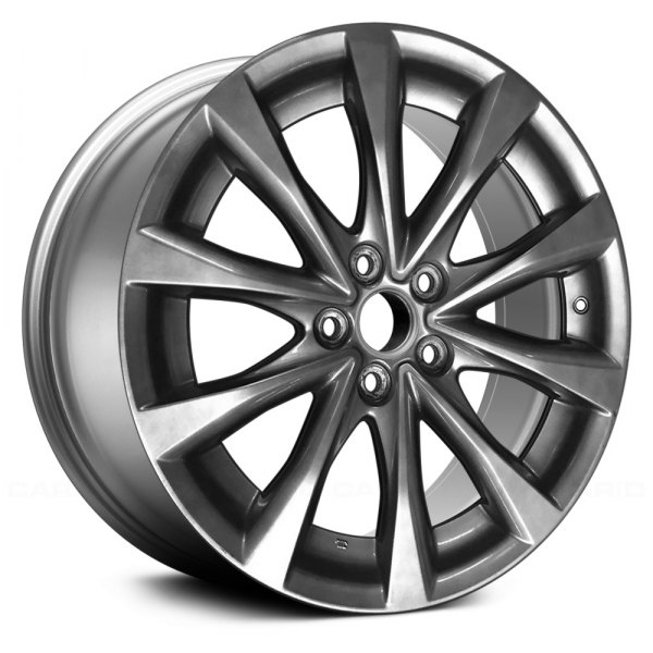 Replace® - 18 x 8 5 V-Spoke Medium Smoked Hyper Silver Alloy Factory Wheel (Remanufactured)