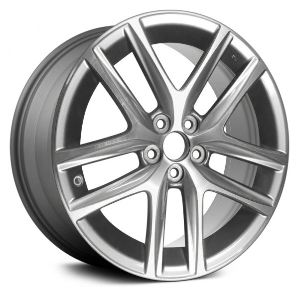 Replace® - 17 x 7 Double 5-Spoke Machined and Medium Charcoal Alloy Factory Wheel (Remanufactured)