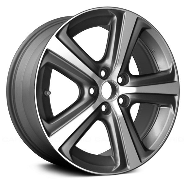 Replace® - 18 x 8 5-Spoke Machined and Light Charcoal Metallic Alloy Factory Wheel (Remanufactured)