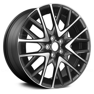 Replace® - Double 5-Spoke Machined and Charcoal 19x9 Alloy Factory Wheel - Remanufactured