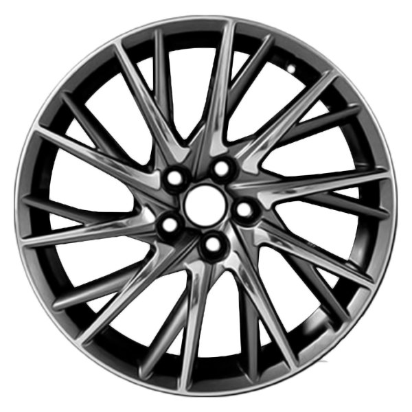 Replace® - 19 x 9 20-Spoke Polished and Medium Charcoal Metallic Alloy Factory Wheel (Remanufactured)