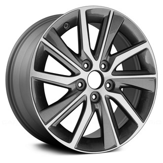 Replace® - 10 Turbine-Spoke Machined and Medium Charcoal Metallic 17x7 Alloy Factory Wheel - Remanufactured