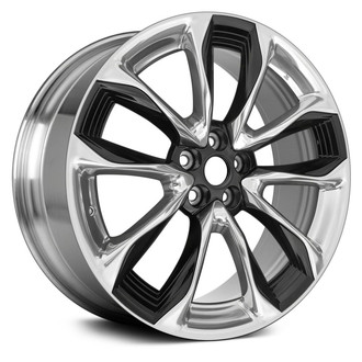 Replace® - 5 V-Spoke Polished and Deep Black 21x8.5 Alloy Factory Wheel - Remanufactured