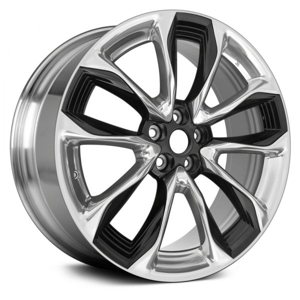 Replace® - 21 x 9.5 5 V-Spoke Polished and Deep Black Alloy Factory Wheel (Remanufactured)