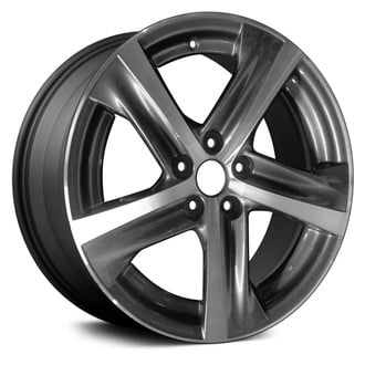 Replace® - 5 Turbine-Spoke Machined and Dark Charcoal 18x8.5 Alloy Factory Wheel - Remanufactured