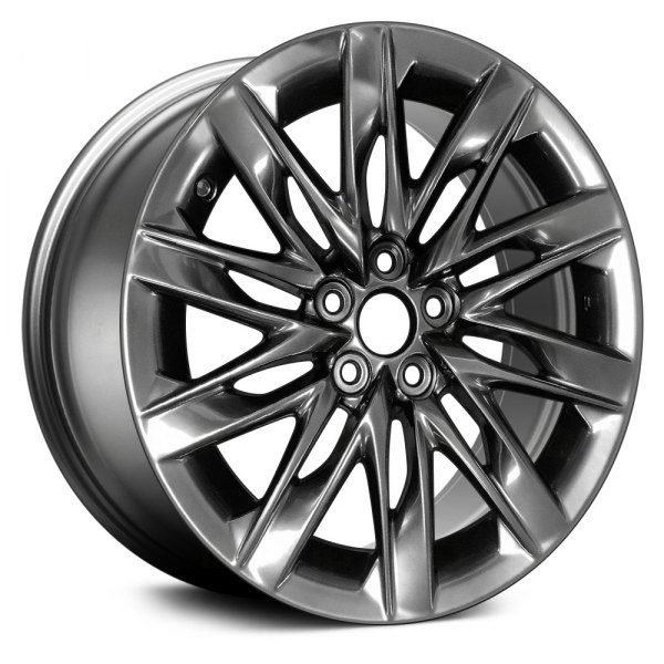 Replace® - 19 x 8 10 Double-Spoke Dark Smoked Black Hypersilver Alloy Factory Wheel (Remanufactured)