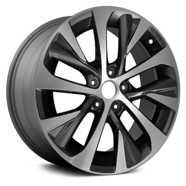 Replace® - 18 x 4.5 10-Spoke Machined and Medium Charcoal Metallic Alloy Factory Wheel (Remanufactured)